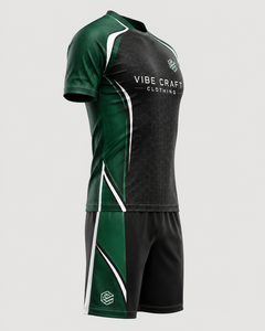 Vibe Craft Men's Soccer Jersey Set Maroon Gray Short Sleeve Moisture Wicking <b>Athletic</b> Fit All Seasons cheap price wholesale - Product Image 5