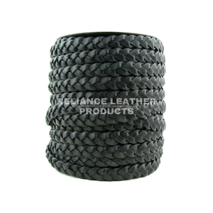 Cordons plats en cuir tressé brun moyen à 3 plis Taille personnalisée Bracelets de bricolage en gros et composants de résultats de bijoux - Product Image 3