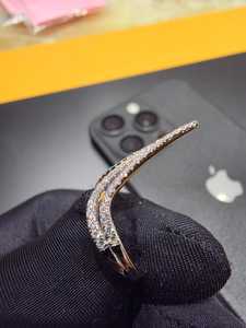 Anillo de Diamantes de Oro Blanco de 18k para Mujer, Joyería Clásica de Compromiso y Boda, Elegante Regalo - Product Image 5