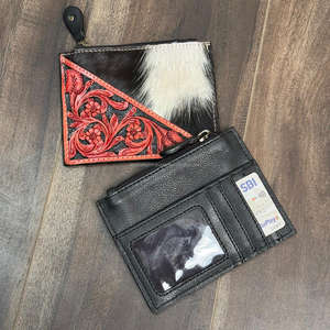 Porte-monnaie et porte-cartes en cuir véritable fait main de style nouveau pour femmes, mini portefeuille en cuir de vache véritable avec fermeture éclair - Product Image 5