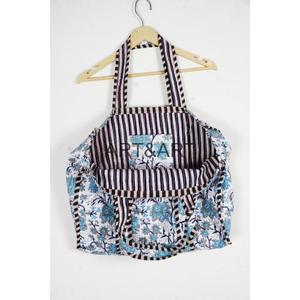 กระเป๋าช้อปปิ้งสุดสัปดาห์แบบใช้ซ้ำได้ กระเป๋าผ้าฝ้ายลายดอกไม้แบบควิลท์ กระเป๋าเดินทางค้างคืนสำหรับผู้หญิง มีช่องใส่ของและพู่ห้อย - Product Image 5