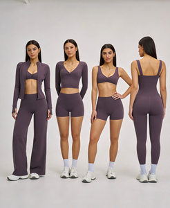 Conjunto Deportivo Informal de Alta Calidad y Ligero, con Cierre, para Mujer, para Fitness, Running, Ciclismo, Yoga, Absorbente de Humedad - Product Image 1