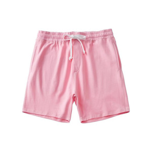 Shorts pour hommes en nylon/acrylique rose, taille haute, couleur unie, décontractés, taille élastique, respirants, séchage rapide, écologiques, anti-plis - Product Image 2