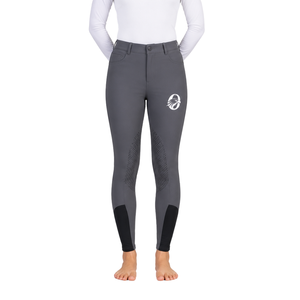 <b>Grey</b> <b>Women</b> Equestrian Riding <b>Leggings</b> High Waist Stretch Horse Riding Pants Silicone Grip Full Seat Breeches Training - Product Image 1