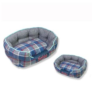 Cuccia Ovale per Cani con Design Architettonico a Quadri, Letto Elegante per Animali Domestici per un Sonno Confortevole - Product Image 2