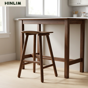 Minimalist Solid Wood Portable Bar <b>Stool</b> Modern Scandinavian Design Durable Home Furniture for Apartment <b>Bedroom</b> Hotel Living - Product Image 1