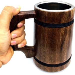 Stainless Steel Lined Wooden <b>Mug</b> - Product Image 1