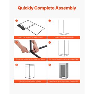 Armadi Portatili con Tende Spesse in Poliestere, Spazio Privato per Spogliatoio con Gancio Ombreggiante per Boutique e Centri Commerciali - Product Image 6