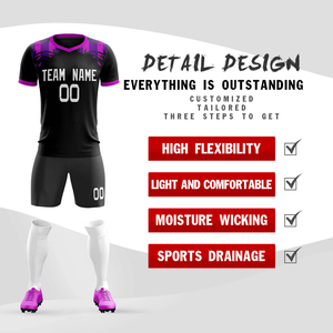 Ensemble de maillots de football personnalisés par sublimation, respirant, pour l'entraînement d'équipe, séchage rapide, grandes tailles, short inclus - Product Image 3