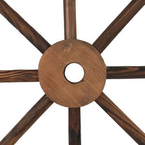 Set di 2 Ruote di Carro in Legno Stile Western Antico da 24 Pollici, Decorazione da Parete per Giardino, Colore Marrone - Product Image 6