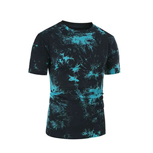 Camiseta de Manga Corta para Hombre, de Secado Rápido, con Estampado Tie-Dye, Corte Ajustado, Cuello Redondo, Estilo Casual - Product Image 5