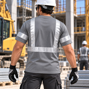 Wholesale <b>High</b> Visibility Construction Fluorescent Hi-<b>vis</b> <b>T</b> <b>Shirt</b> Work Wear Sports Custom Safety Working <b>T</b>-<b>shirts</b> - Product Image 3