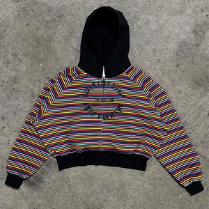 Sweat à capuche oversize à rayures pour homme, style streetwear |   Sweat-shirt à capuche |   Logo personnalisé Mode OEM - Product Image 2