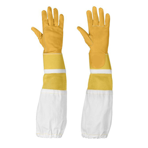 Guantes de Apicultura Personalizados Multicolor, Ventilados, de Manga Larga, de Piel de Oveja y Vacuno, Antideslizantes, Anti-Picaduras, de Algodón - Product Image 4