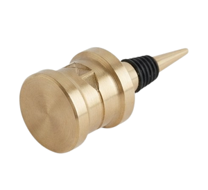 Bouchon de bouteille de vin durable, forme unique dorée, sur mesure, décoration de mariage, bouchon de bouteille de vin - Product Image 3