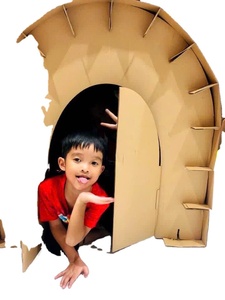 Casa de Juegos Portátil Personalizable Autoensamblable de Cartón Corrugado con Materiales Reciclados Ecológicos para Niños - Product Image 5