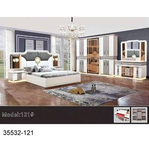 Modern Bedroom Set Queen Size MDF Furniture <b>With</b> Tufted Headboard And <b>Mirror</b> <b>Wardrobe</b> 35532-109 - Product Image 4