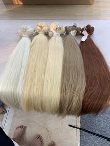 Extensiones de cabello humano liso natural de trama de cabello humano 100% al por mayor doble dibujado envoltura natural alrededor del cordón - Product Image 5