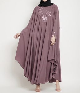 Best Quality Women Abaya Kaftan Dress Handmade Turkish Floor Length Long Sleeve Soft Breathable Polyester Floral Loose Fit - Product Image 2