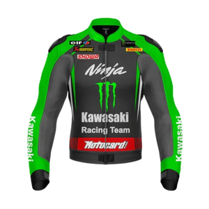 Veste de moto en cuir de vache véritable Rawasaki pour homme/Chaqueta, équipement de protection CE niveau 2 avec bosse - Product Image 1