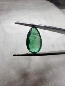 Émeraude naturelle zambienne de 4,28 ct, pierre précieuse en forme de poire, facettée, verte, pour la fabrication de bijoux haut de gamme, bague de mariage - Product Image 4