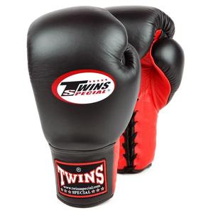 ใหม่น้ำหนักเบาถุงมือ MMA สีดำสีแดงสายรัดปรับระดับได้แบบตะขอหนังแท้กันน้ำการฝึกซ้อมอุปกรณ์ยิมมวยไทย - Product Image 1