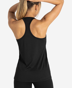 Débardeur en polyester tricoté pour femme, col rond, dos nageur, couleur unie, respirant, écologique, personnalisable, haute qualité - Product Image 3