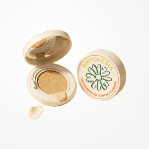 Base de maquillaje para aerógrafo Beurukesia Skin Enhancer Compact Cushion Glow 1.5 Light Rosy, base coreana en cojín. - Product Image 2