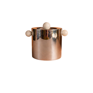 Seau à glace en acier inoxydable, design minimaliste rond, double paroi, refroidisseur de boissons pour la maison, les hôtels, les bars et les fêtes - Product Image 1