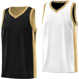 Unisex V-Neck Sleeveless Basketball Jersey Moisture Wicking <b>Mesh</b> Tank <b>Top</b> Regular Fit All Seasons Black and Light <b>Blue</b> 2027 - Product Image 4