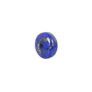 Cuentas sueltas de lapislázuli natural, redondas y lisas, de 14x8x3 mm, para joyería y manualidades. - Product Image 2