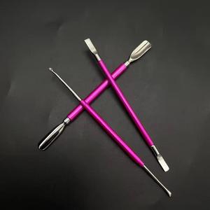 Kit de manucure professionnel 7 en 1 en acier inoxydable, outils de manucure à ressort unique, couleur rose, style classique, pour adultes - Product Image 2