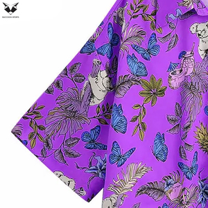 Conjunto de 2 Piezas para Mujer con Estampado Floral Morado, Top Holgado con Cuello Camisero y Botones al Frente, Atuendo Casual de Verano - Product Image 6