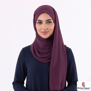Custom Chiffon Hijab Scarf <b>Silk</b> Feel <b>Head</b> <b>Wrap</b> Shawl Private Label OEM ODM Textile Manufacturer Supplier Export India - Product Image 6