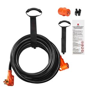 Cavo di Prolunga per Camper da 7,6 m, Resistente, con Spina Femmina NEMA 14-50R a Spina Maschio NEMA 14-50P, Indicatore LED, 50 Amp, Cavo di Alimentazione STW per Camper - Product Image 1