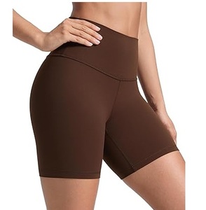 Shorts de cycliste pour femme, moulant, coupe ajustée, extensible, taille élastique, effet froncé aux fesses, en nylon, sexy - Product Image 6