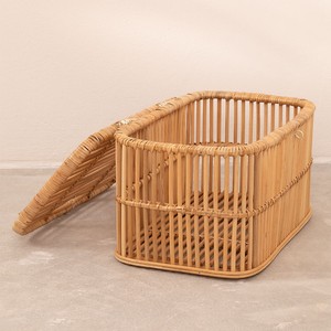 Eco Friendly Natural Rattan Trunk Box Cheap Price Woven Wicker <b>Chest</b> Trunks Organizer Wholesale From Vietnam - Product Image 4