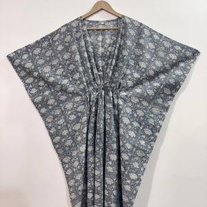 Vestido Kaftán Informal de Verano con Estampado Floral Tropical, sin Mangas, de Algodón, para Mujer, Ropa de Playa, Estilo Asia Pacífico - Product Image 2