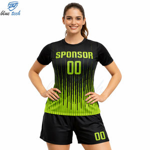 เสื้อทีมหญิงแบบสั่งทำพิเศษ ผ้าโพลีเอสเตอร์พิมพ์ลายแบบซับลิเมชั่น สำหรับฟุตบอล คริกเก็ต ชุดฝึกซ้อม แห้งเร็ว ระบายอากาศได้ดี เสื้อกีฬา - Product Image 1