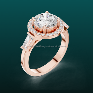 CARAT COUTURE 14K Anillo de diamantes en forma de corona Regalo de cumpleaños - Product Image 1