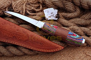 Professional Fillet <b>Knife</b> Colorful Pukka Wood <b>Handle</b> Fish Cleaning <b>Knife</b> OEM ODM - Product Image 5