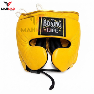 Nouveau Kit de Protection d'Arts Martiaux Premium en Cuir pour Adultes : Gants de Boxe, Protège-tête et Protège-glandes pour l'Entraînement et le Sparring (No Boxing No Life) - Product Image 3