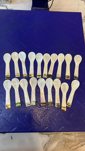 Luxury Iridescent <b>Abalone</b> Inlay Mother of Pearl Spoon Natural Seashell Espresso Coffee Dessert Spoon Gourmet Cutlery - Macy - Product Image 1