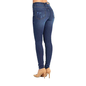 Jeans de Mezclilla Ajustados de Cintura Alta para Mujer, Moda 2026, Casuales, con Logotipo Personalizado, Corte Regular, 100% Algodón, Ecológicos, de Secado Rápido - Product Image 3