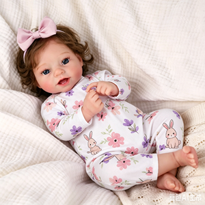 Poupées <span class=keywords><strong>reborn</strong></span> réalistes en vinyle Babeside Vead de 20 pouces, bébé fille souriante réaliste avec corps en tissu doux, pour cadeau et exposition - Product Image 3