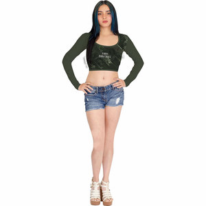 Camisetas Cortas de Moda para Mujer, de Manga Larga, para Uso en Exteriores, Fabricadas por el Mejor Fabricante - Product Image 2