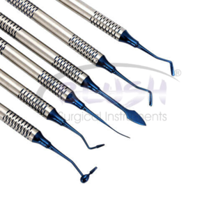 6pcs Dental Composite Filling Instrument Kit Blue Plated Dental Composite Instruments Kit by <b>Blush</b> Surgical - Product Image 3