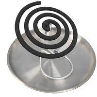 Support d'encens en spirale violette avec brûleur aromatique en spirale verte pour la maison, le bureau et l'aromathérapie