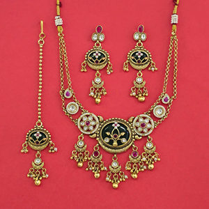 Impresionante colección duradera de collares antiguos con baño de oro mate 231622 - Product Image 2