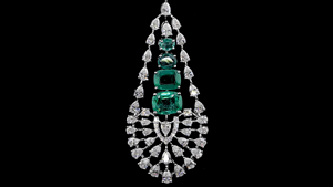 Luxury Long <b>Emerald</b> Pear Cut 14K Gold Diamond Chandelier <b>Drop</b> <b>Earrings</b> Women Bridal Statement High End Wedding Party Jewelry - Product Image 5